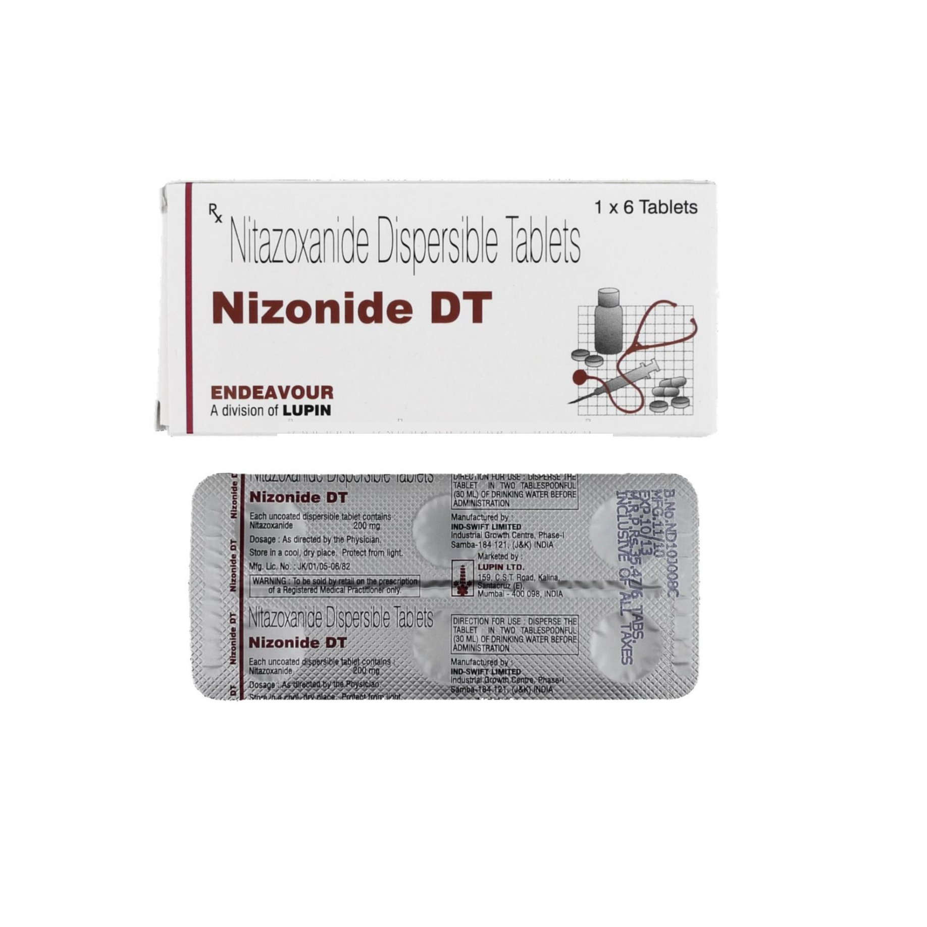 NIZONIDE DT 200mg Tablet 6s