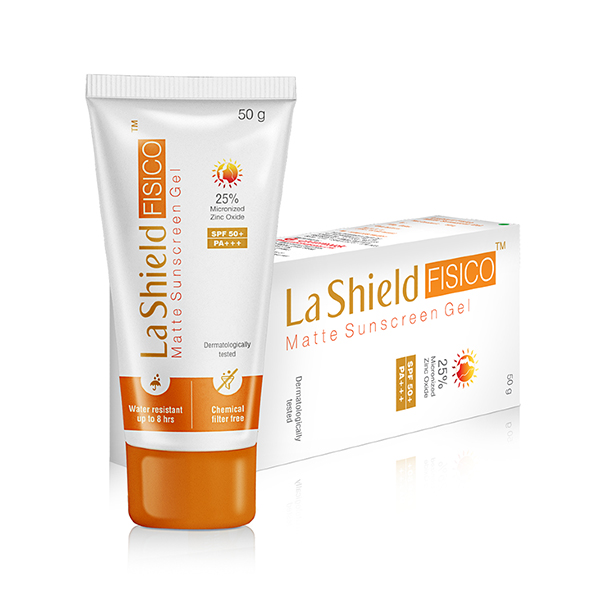 La Shield FISICO SPF 50+ & PA+++ Transparent Matte Sunscreen Gel 50 gm